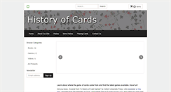 Desktop Screenshot of historyofcards.com