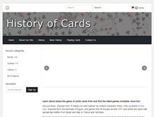 Tablet Screenshot of historyofcards.com